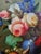 Large Ron Benson Signed Still Life Oil Painting - Floral & Fruit - Ornate Gilt Frame 40×40 For Sale In Chicago - Image 6 of 9