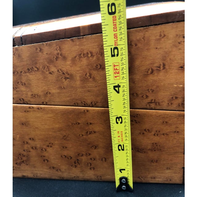 19 Century Birds Eye Maple American Wood Box, Hinged Lid For Sale - Image 6 of 17
