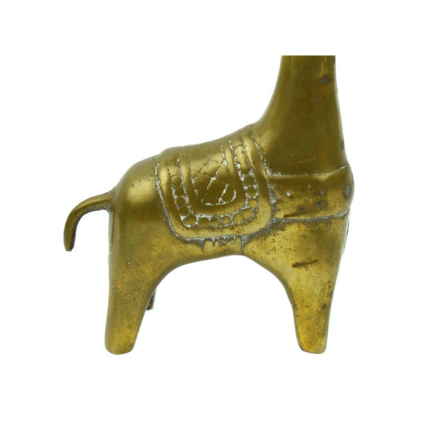 Metal Vintage Gold Solid Brass Llama Mule Donkey Horse Figurine Model For Sale - Image 7 of 7