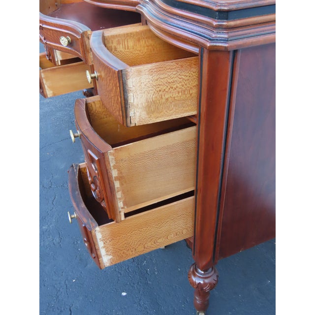 Early 1900s Carved Inlay Vanity Makeup Table 6611 For Sale In Miami - Image 6 of 18