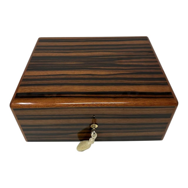 Mahogany Wood Vintage Handmade Jewelry Casket Box Manning of Ireland Irish New For Sale