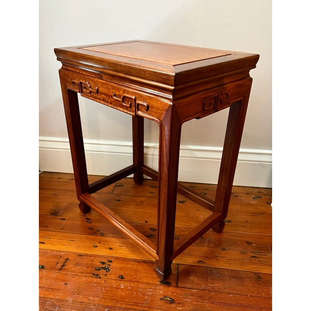 Chinese Early 20th Century Diminutive Chinese Ming Style Elm End Table For Sale - Image 3 of 10