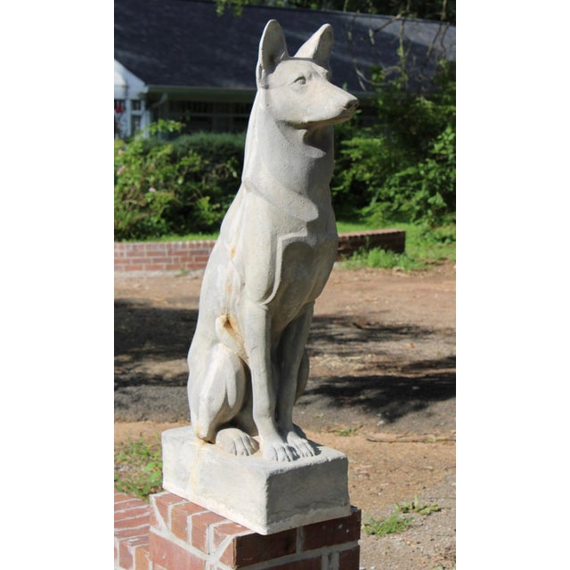 Large Pair of Pharaoh/Ibizan Hound Garden Statues by Pennoyer Newman For Sale - Image 4 of 16