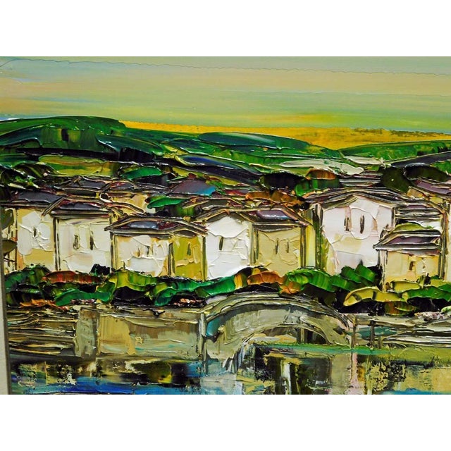 Blue Maya Eventov "La Vista Balcone" Original Acrylic on Canvas, H.Signed Me781806 For Sale - Image 8 of 13