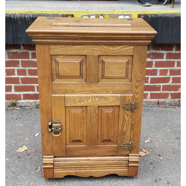 Antique Chestnut Single Door 19th Century Ice Box C1900 Chairish