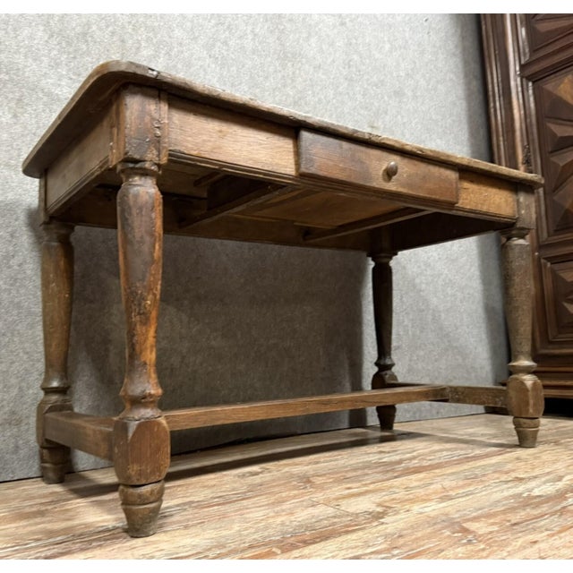 Louis XIII Desk in Wood, 1700s For Sale - Image 4 of 5