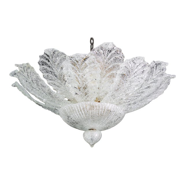 1970s Turin, Italian Murano Glass Ceiling Light or Flush Mount For Sale