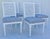 Vintage 1960s Italian Neoclassical-style, double cane, straight back set of four dining chairs. These have been newly...