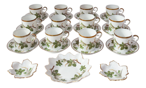 Swedish Vinranka Coffee Service for 12 in Porcelain from Hackefors, 1970s, Set of 27