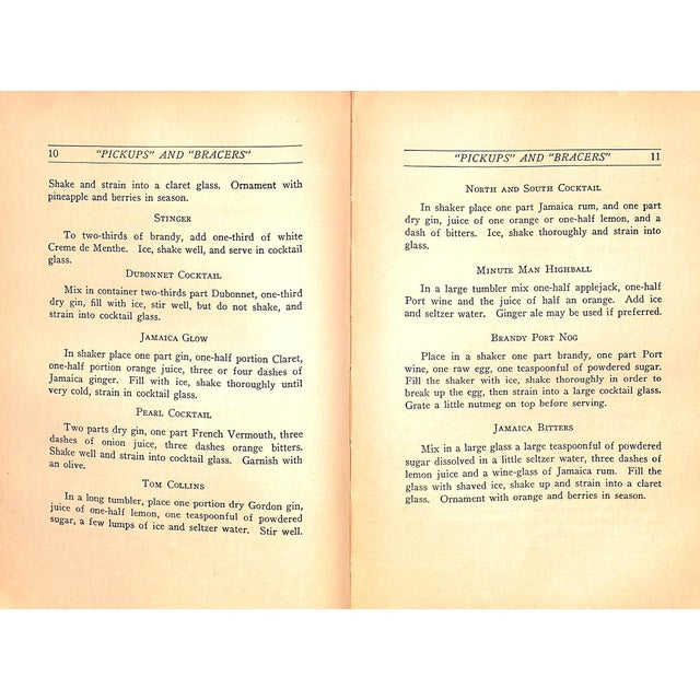 "Cheerio! A Book of Punches & Cocktails How to Mix Them" 1928 Charles Formerly of Delmonicos For Sale - Image 9 of 10