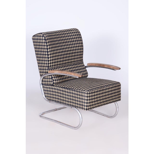 Set of Czech Chrome Bauhaus Armchairs attributed to Vichr & Spol, 1930s For Sale - Image 10 of 13