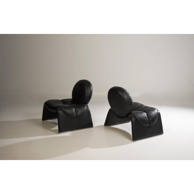 Saporiti Italia Calypso Lounge Chairs by Vittorio Introini for Saporiti, Italy, 1979 For Sale - Image 4 of 7