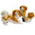 Expressive pair of vintage, heavy-set ceramic Cavalier King Charles Spaniel or Pekingese dog figurines. Crafted from a...