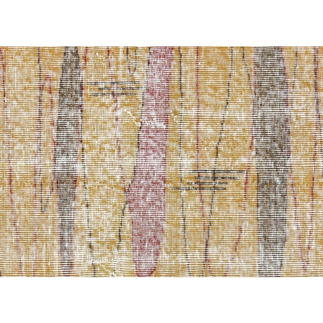 This vintage Turkish mid-century modern rug, handwoven with wool on a cotton foundation in the Sparta region of Western...
