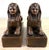 This is a pair of early 20th century copper sphinx sculptures. This pair of sphinxes have a stone form with hand hammered...