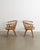 A rare pair swedish sculptural mid century "arka" wooden armchairs in curved stained solid oak by yngve ekström produced...
