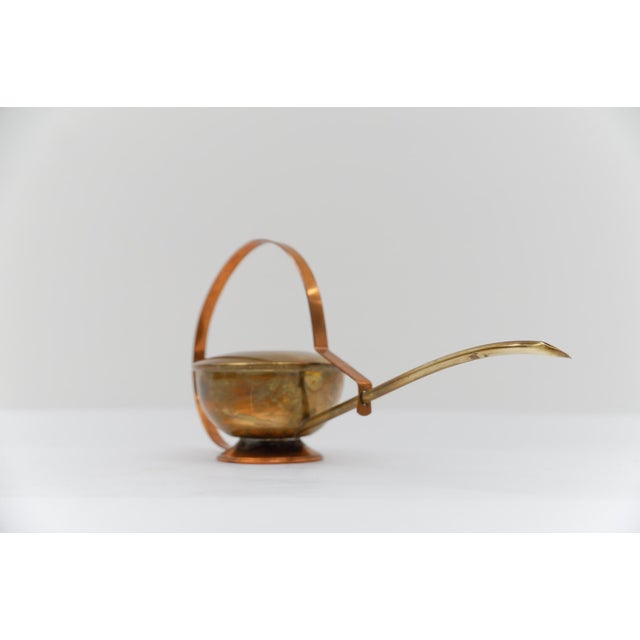 Vintage Austrian Brass and Copper Watering Can, 1950s For Sale - Image 4 of 12
