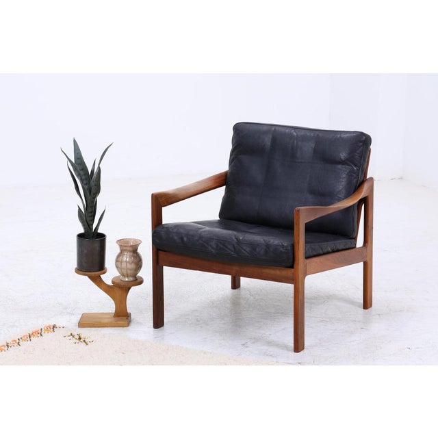 Product details vintage mid-century armchair, designed by illum wikkelsø, manufactured by niels eilersen and distributed...