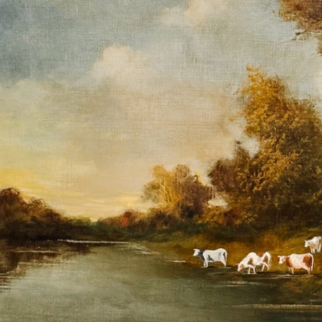 Mid-Century Tonalist Pastoral Landscape Oil on Canvas Painting by Ramirez For Sale In San Diego - Image 6 of 14
