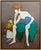 Philippe Noyer - Sexy Girl & a Monkey - Oil Painting Oil painting on canvas -Signed and dated 1961 professionally restored...
