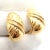 Metal Vintage Bulgari Bvlgari 18k Yellow Gold Roma Double X Huggie Earrings, A Pair For Sale - Image 7 of 9
