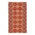 Rug & Kilim’s Indian Dhurrie Rug in Brick Red and Orange Geometric Pattern For Sale