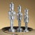 Hartwin Small Silver Metallic Decorative Nutcracker Figurines, Set of 2 For Sale - Image 4 of 4