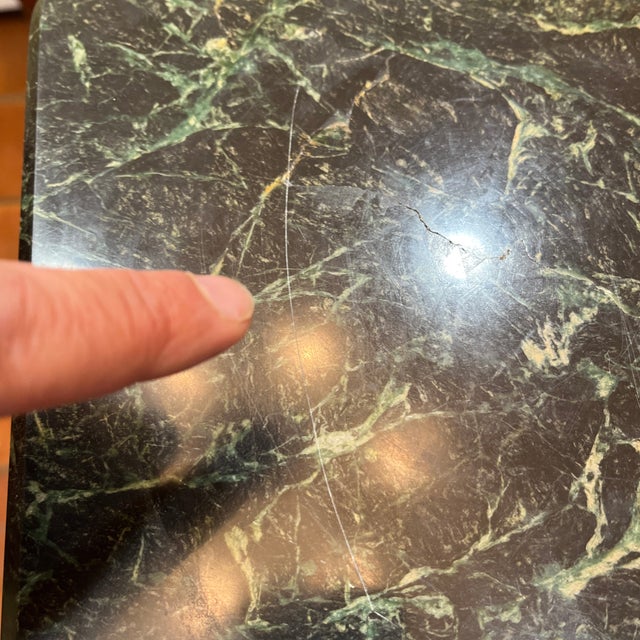 1990s Antique Reproduction Marble Pedestal With Bronze Work. For Sale In New York - Image 6 of 10