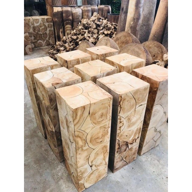 Raw Teak Root Pedestal Table For Sale - Image 11 of 11