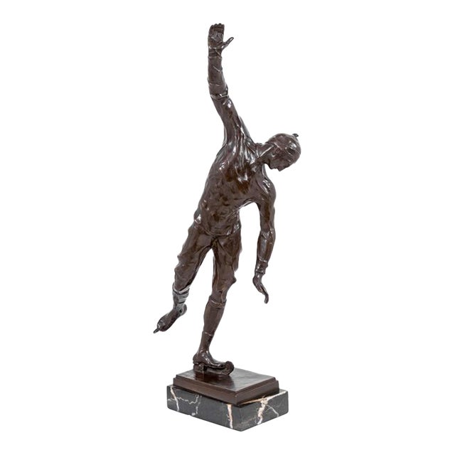 Leo Berger "Skater" Patinated Bronze For Sale