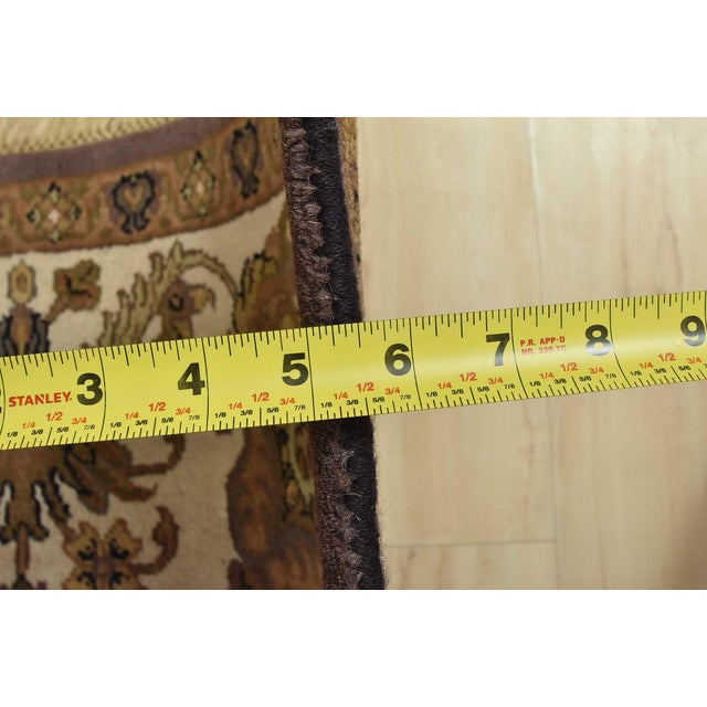 Agra Rug 8'1'' X 10'4'' Purple Wool Traditional Hand-Knotted Oriental Carpet For Sale - Image 11 of 12