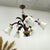 Large Florentine Style Metal Slender Leaves Chandelier, Italy, 1980s For Sale - Image 4 of 9