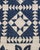 19th Century 19Thc Blue & White Eight Point Star Quilt For Sale - Image 5 of 8