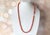 Metal Antique Salmon Coral Beaded Necklace, 12k White Gold Clasp, 31.5" For Sale - Image 7 of 10