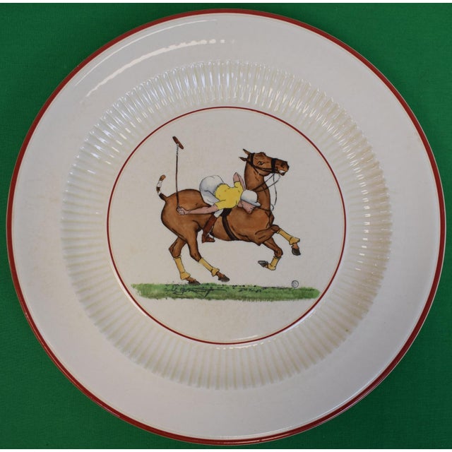 Set X 10 Cyril Gorainoff Hand Painted Polo Scene Dinner 10" Plates For Sale In New York - Image 6 of 14