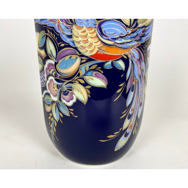 1980s Vintage Vase Porcelain Caribbean by K.Nossek for Ak Kaiser, Germany, 1980s For Sale - Image 5 of 9