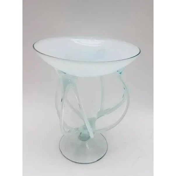 Stunning Octopus (or Jellyfish?) from Jozefina in aqua, white and clear, hand-blown glass. Exquisite layers of luminous...