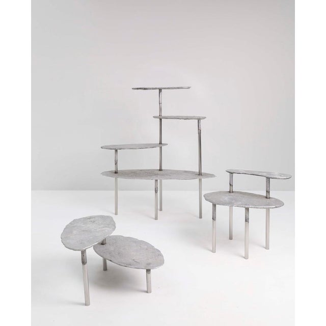 Gold Aluminum Concretion Shelf by Studio Julien Manaira For Sale - Image 8 of 15