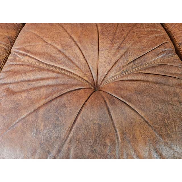 Black Topp Sofa in Burgundy Leather by Seven Salotti, 1970 For Sale - Image 8 of 16
