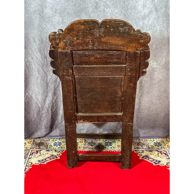 English 17th Century Charles II Oak Wainscot Chair For Sale - Image 3 of 6