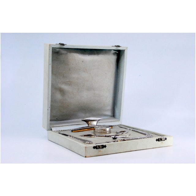 Silver Manicure Case, Set of 6 For Sale - Image 3 of 6
