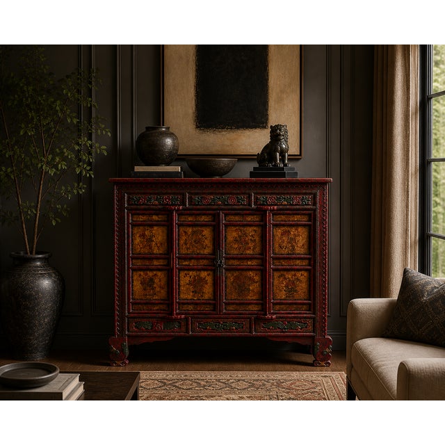 An authentic storage cabinet from the Shanxi Province of China circa 1820s. The patina on this cabinet is fabulous and in...