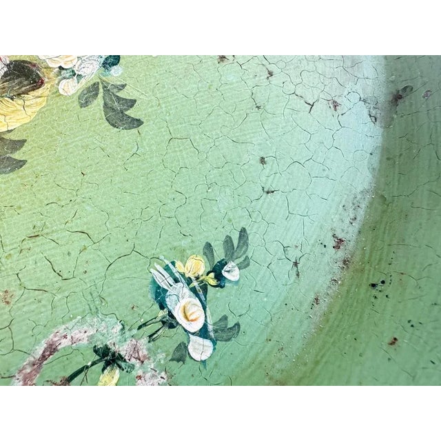 French Geen Tray in Metal, 1970s For Sale - Image 4 of 12