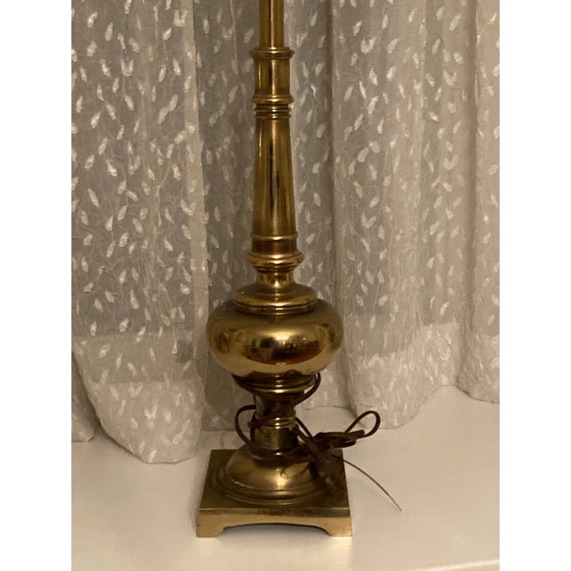 Late 20th Century Stiffel Vintage Brass Table Lamp For Sale - Image 9 of 9