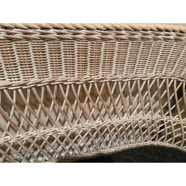 Vintage Coastal Henry Link Braided Rattan Couch and Loveseat For Sale - Image 10 of 14