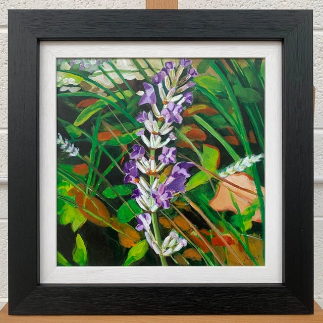 Angela Wakefield Wild Flowers in English Country Garden Colourful Painting by British Artist For Sale - Image 4 of 7