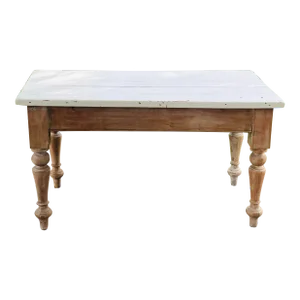 Rustic French Painted Vintage Dining Table