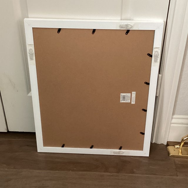 Early 20th Century Embroidered Bib Vintage 1930s Framed in White - Nursery Art For Sale - Image 5 of 6