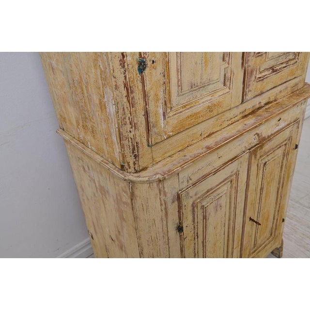 Antique Tall Narrow Pine Cabinet, Northern Sweden, 1810 For Sale - Image 8 of 13