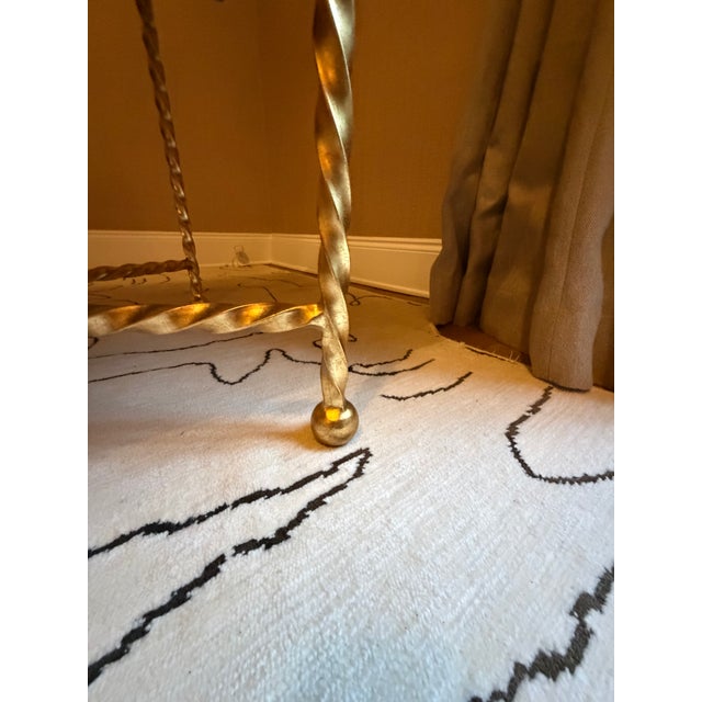 Neoclassical Mid 20th Century Monumental Italian Marble and Gilt Iron Neoclassical Desk or Center Table For Sale - Image 3 of 4